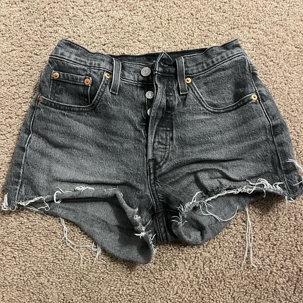 Black Levi Jean shorts